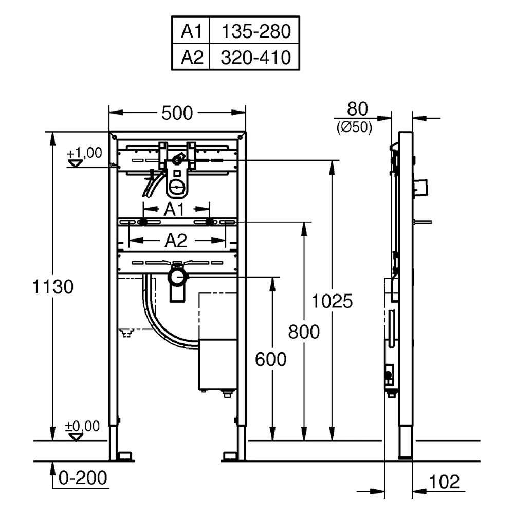 Grohe Rapid SL Fotoselli Lavabo Bataryası Montaj Elemanı 2