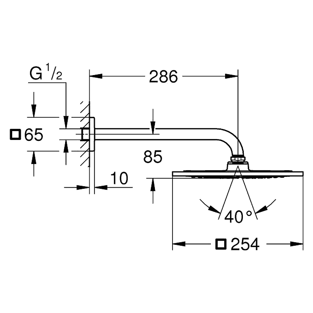 Grohe Rainshower Aqua Krom 25 Cm Tepe Duşu Seti 2
