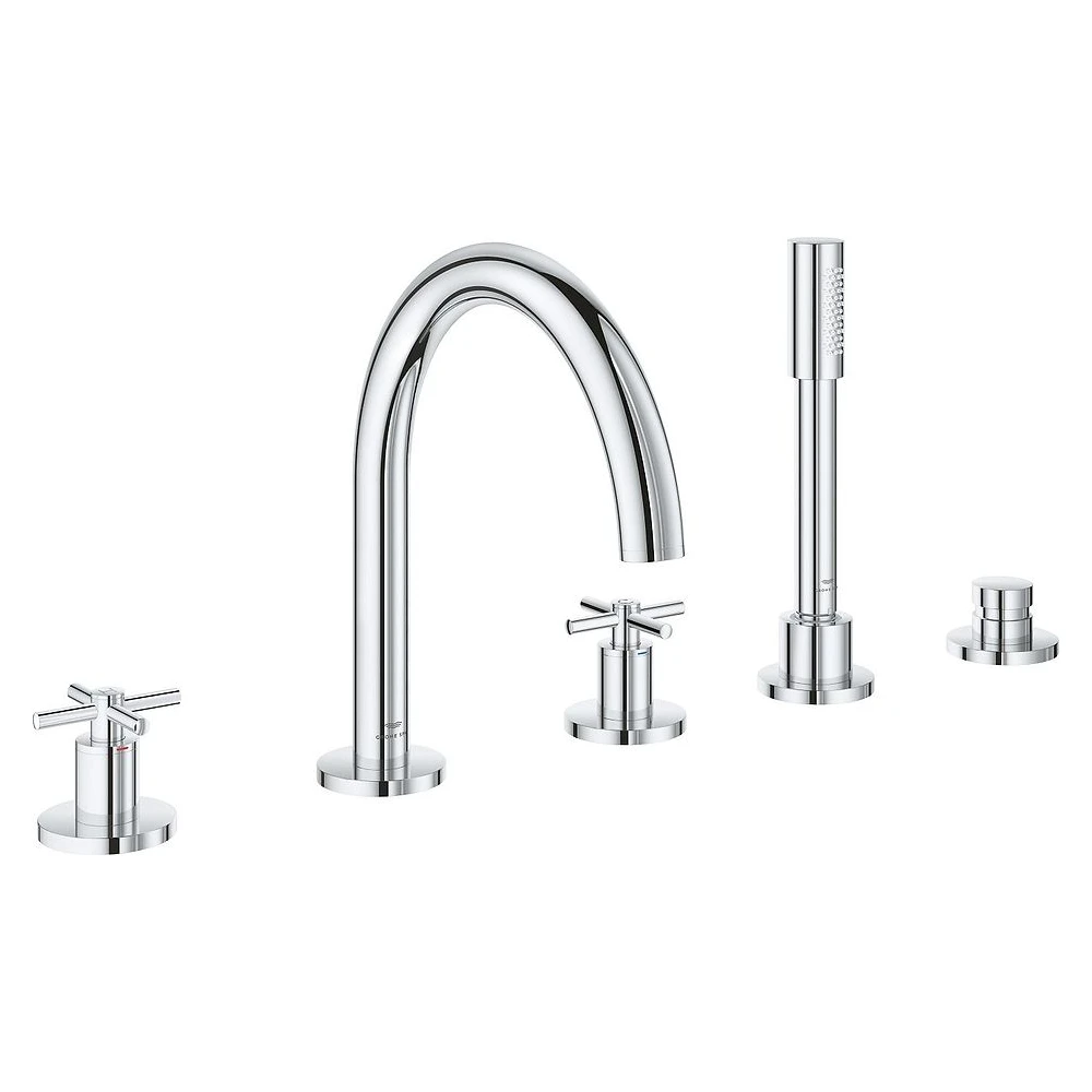 Grohe Atrio Krom Çapraz Volanlı Küvet Bataryası