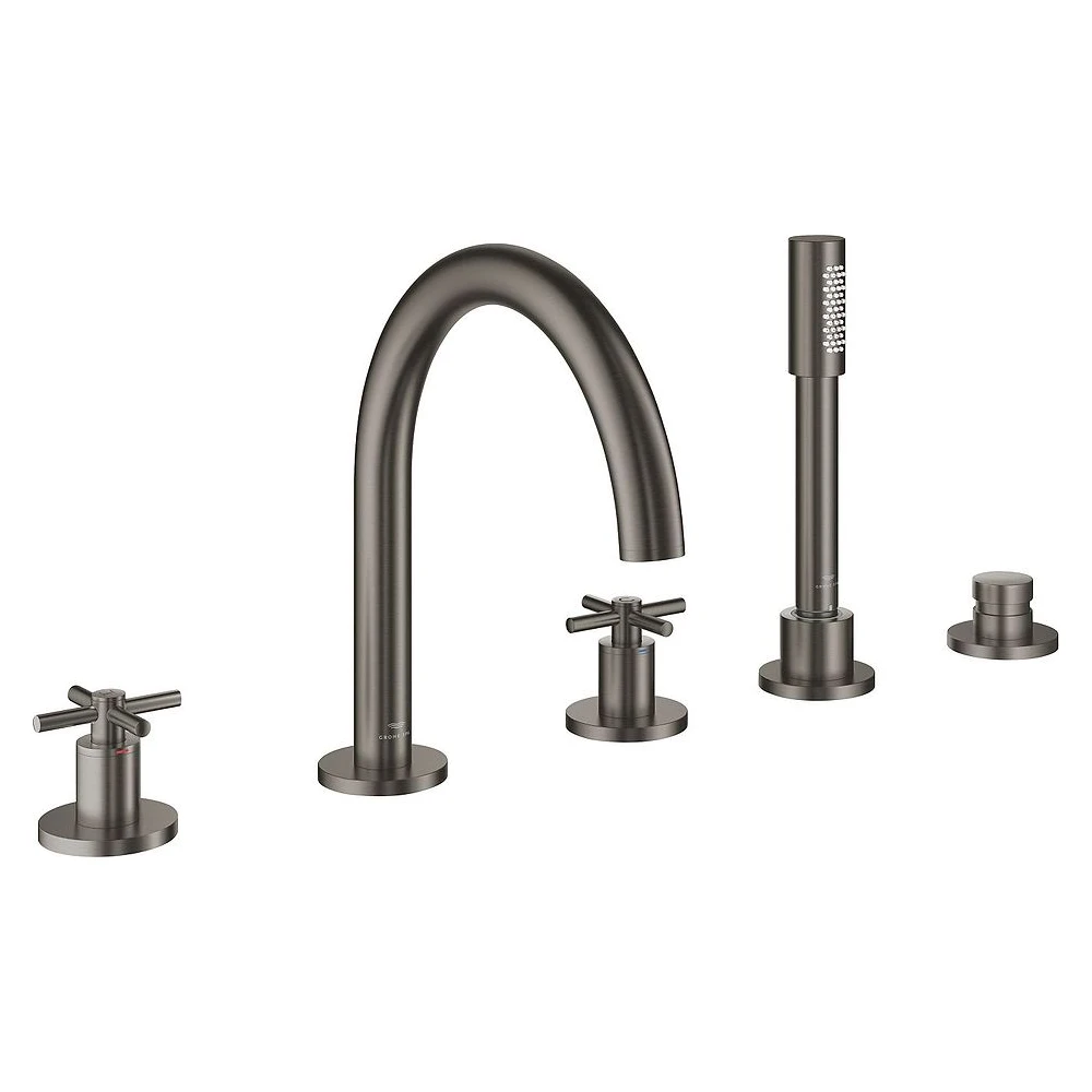 Grohe Atrio Antrasit Çapraz Volanlı Küvet Bataryası