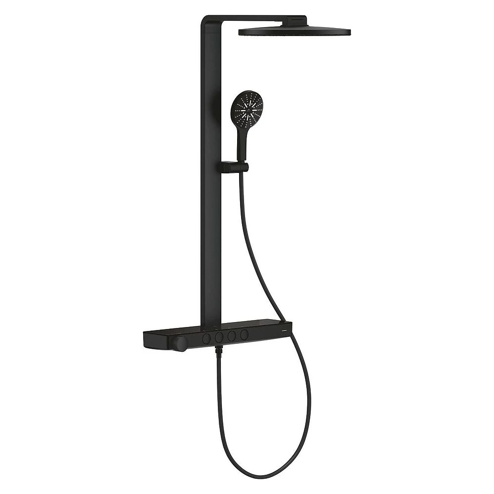 Grohe Rainshower Aqua Pure Siyah Termostatik Duş Sistemi
