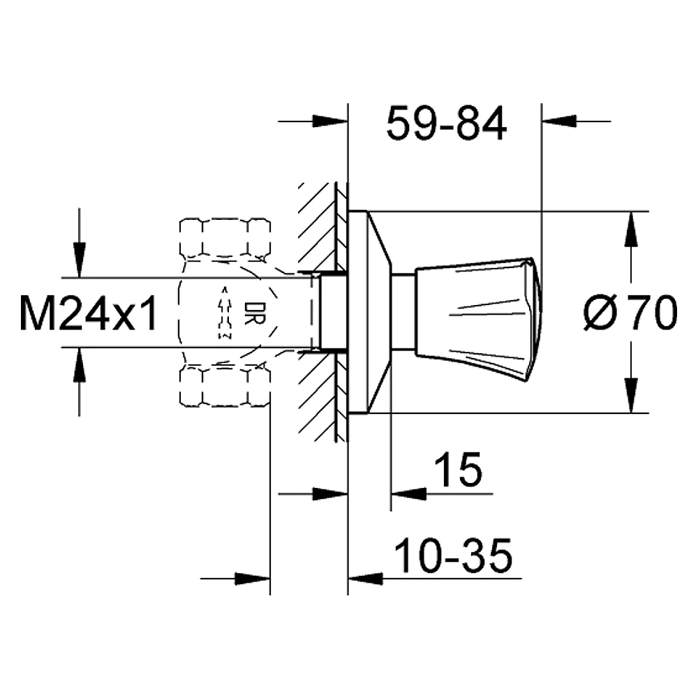 Grohe Costa L Krom Ankastre Stop Valf 19855001 2