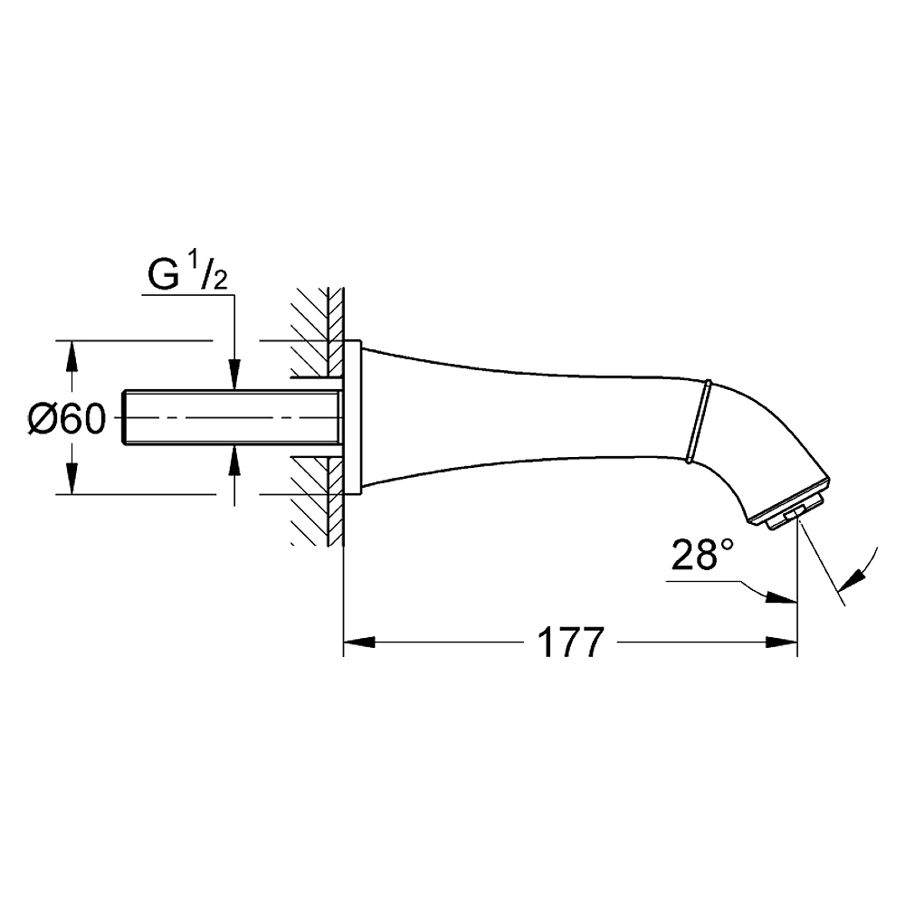 Grohe Grandera Krom Altın Küvet Gagası 2