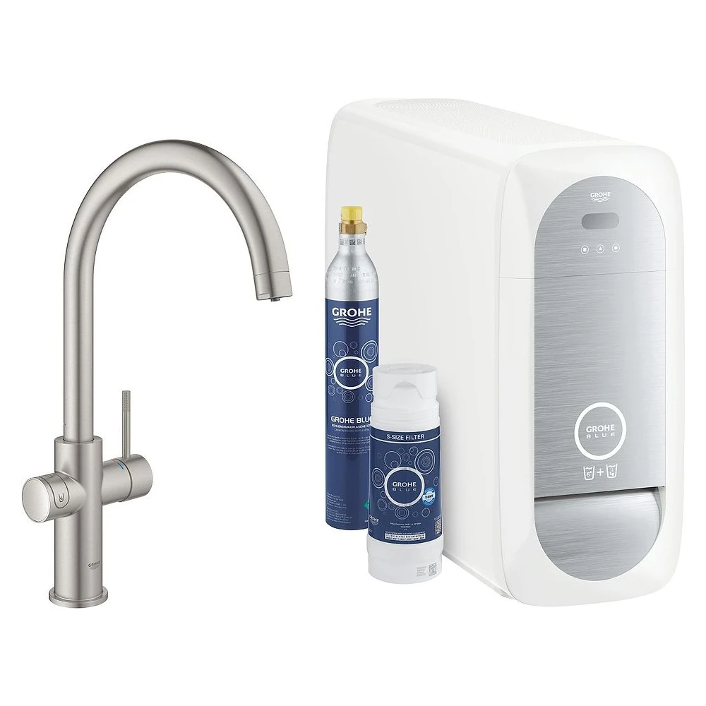 Grohe Blue Home Çelik C Gaga Başlangıç Seti