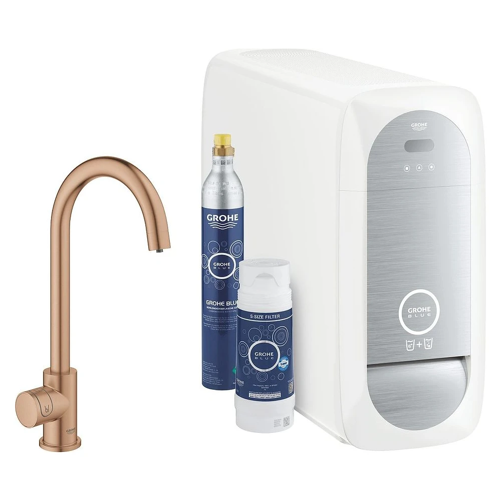 Grohe Blue Home Mono Fırçalı Bronz C Gaga Başlangıç Seti