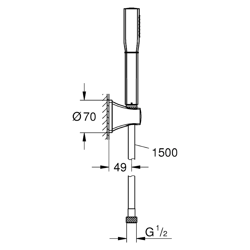 Grohe Grandera Krom Stick El Duşu Seti 2
