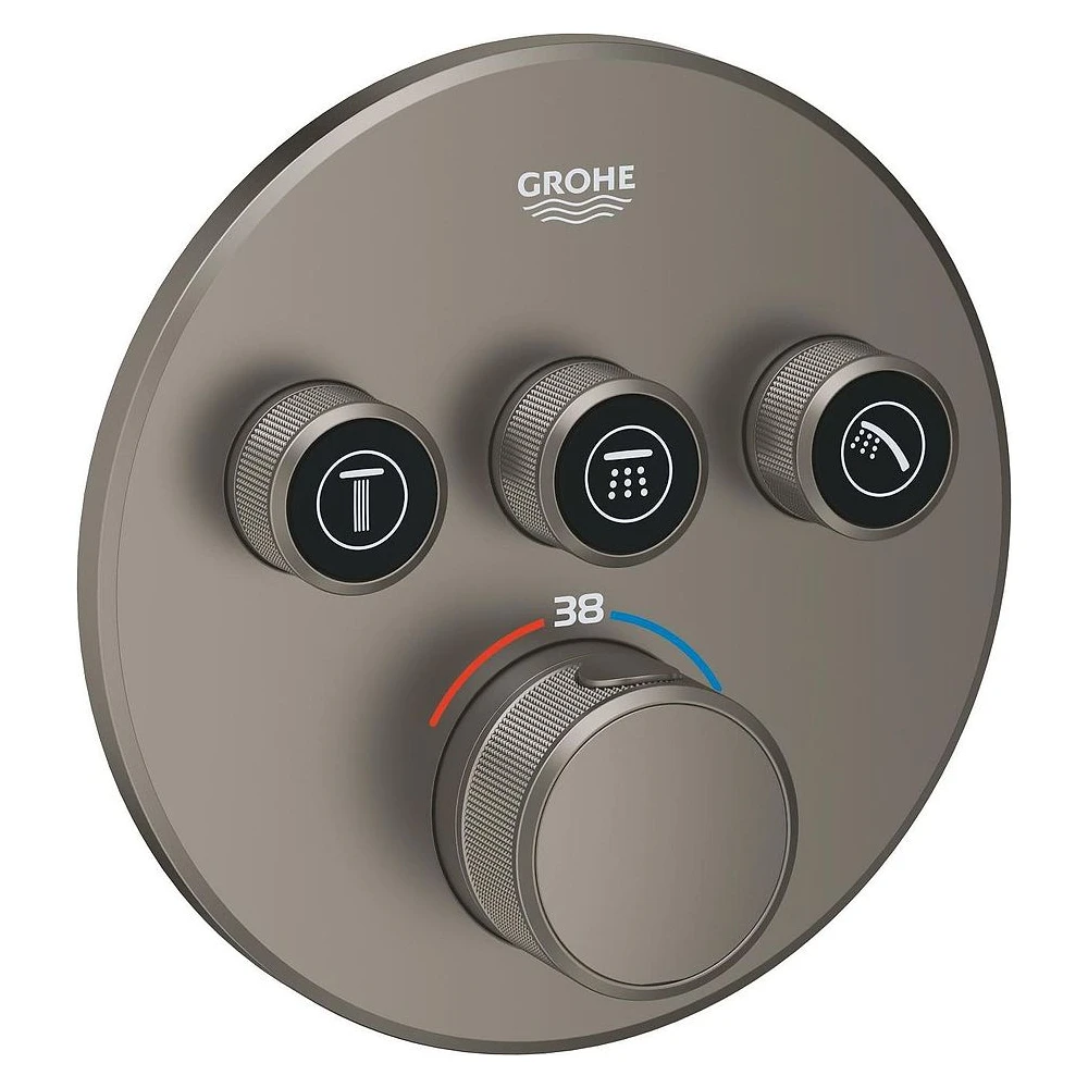 Grohe SmartControl Grafit Üç Valfli Ankastre Termostat
