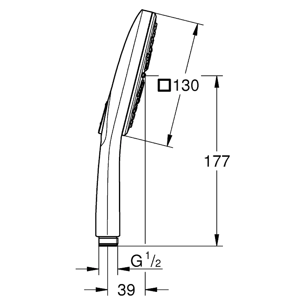 Grohe SmartActive Cube Siyah 13 Cm 3 Akışlı El Duşu 2