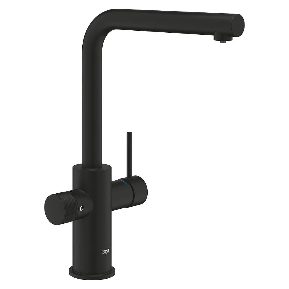 Grohe Blue Pure Minta Siyah Çekilebilir Filtreli Batarya