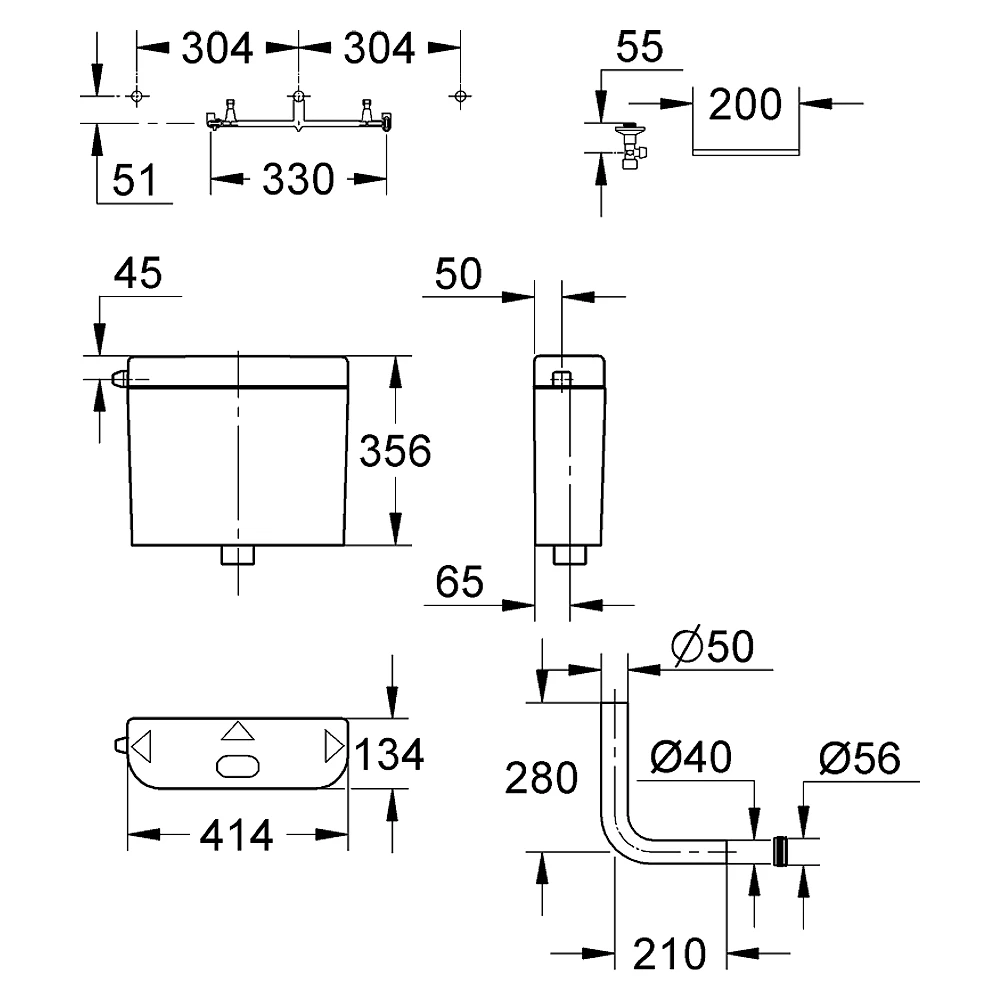 Grohe Beyaz Klozet Rezervuarı 38372SH0 2