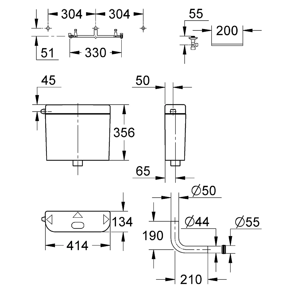 Grohe Beyaz Klozet Rezervuarı 37355SH0 2