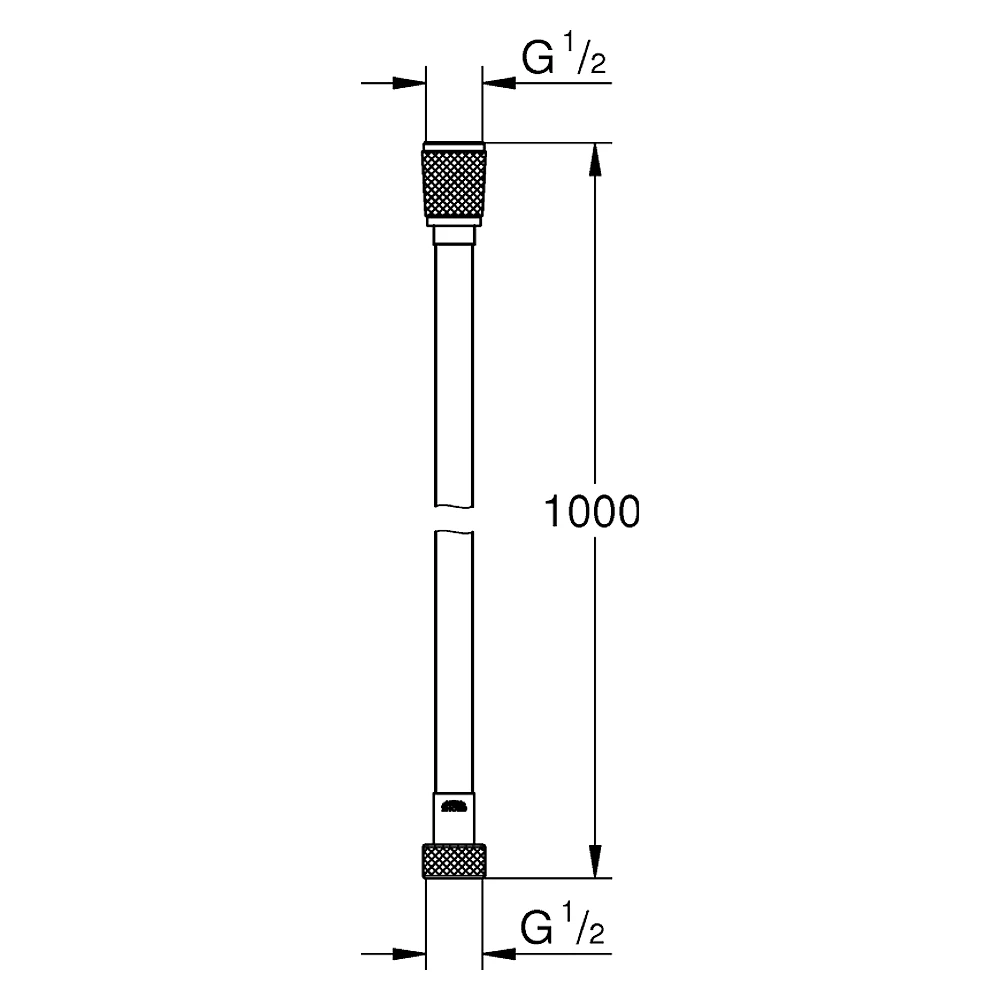 Grohe Silverflex Krom 100 Cm Duş Hortumu 2