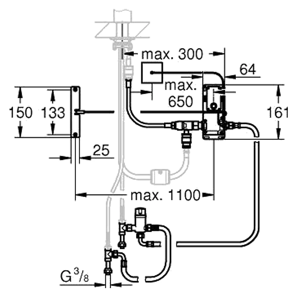 Grohe FootControl Ayak Kumandalı Dönüşüm Seti 2