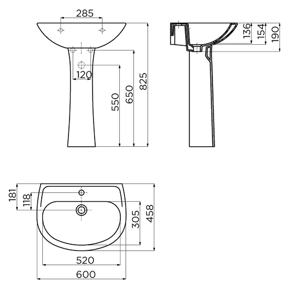 Creavit Sedef 60 Cm Lavabo 2