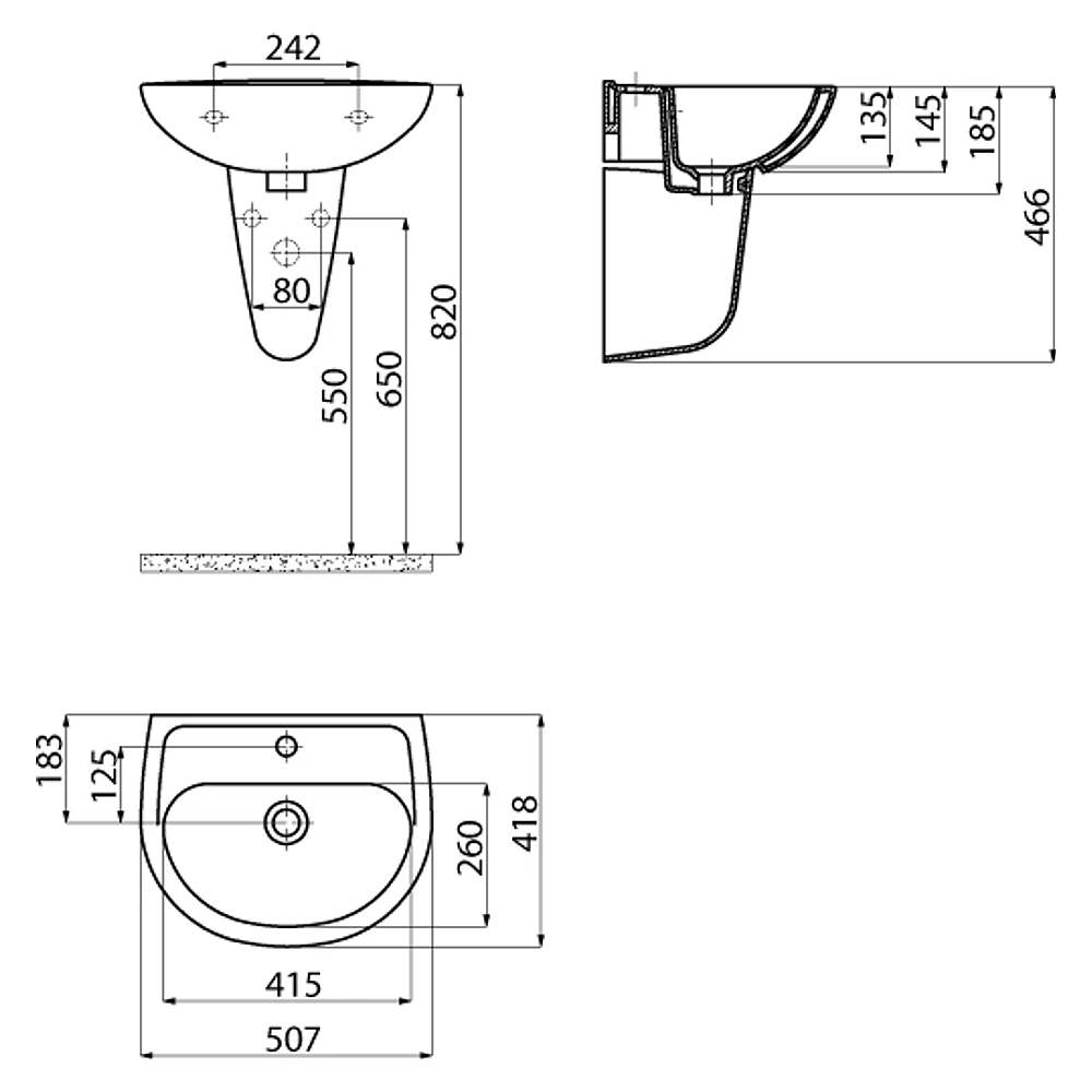 Creavit Oval 50x42 Cm Lavabo 2