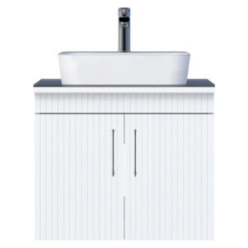 Creavit E10 65 Cm Beyaz Kapaklı Cam Tezgah Lavabo Dolabı