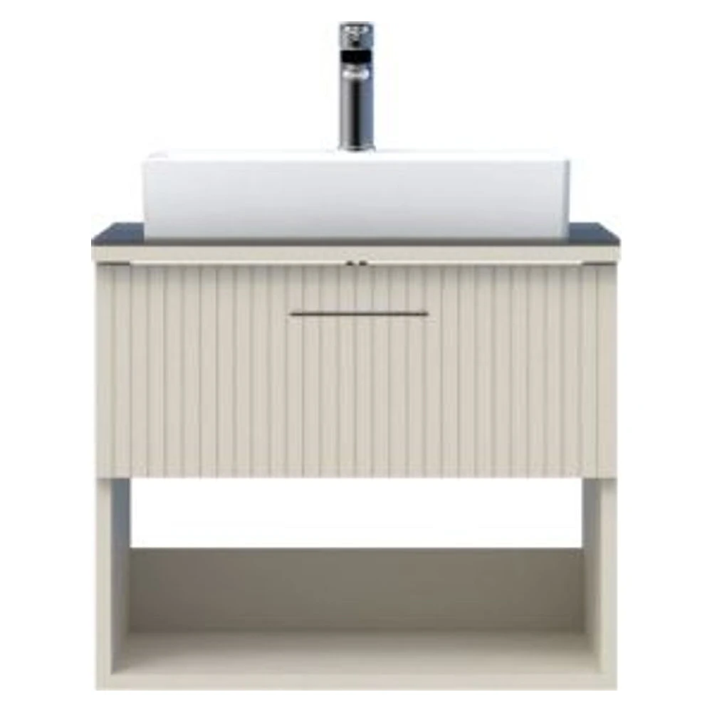 Creavit E10 65 Cm Dafne Çekmeceli Cam Tezgah Lavabo Dolabı