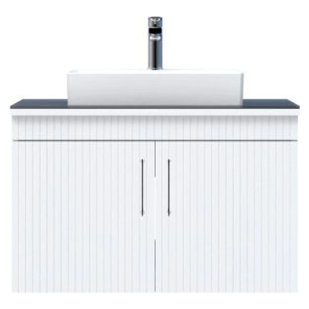 Creavit E10 85 Cm Beyaz Kapaklı Cam Tezgah Lavabo Dolabı