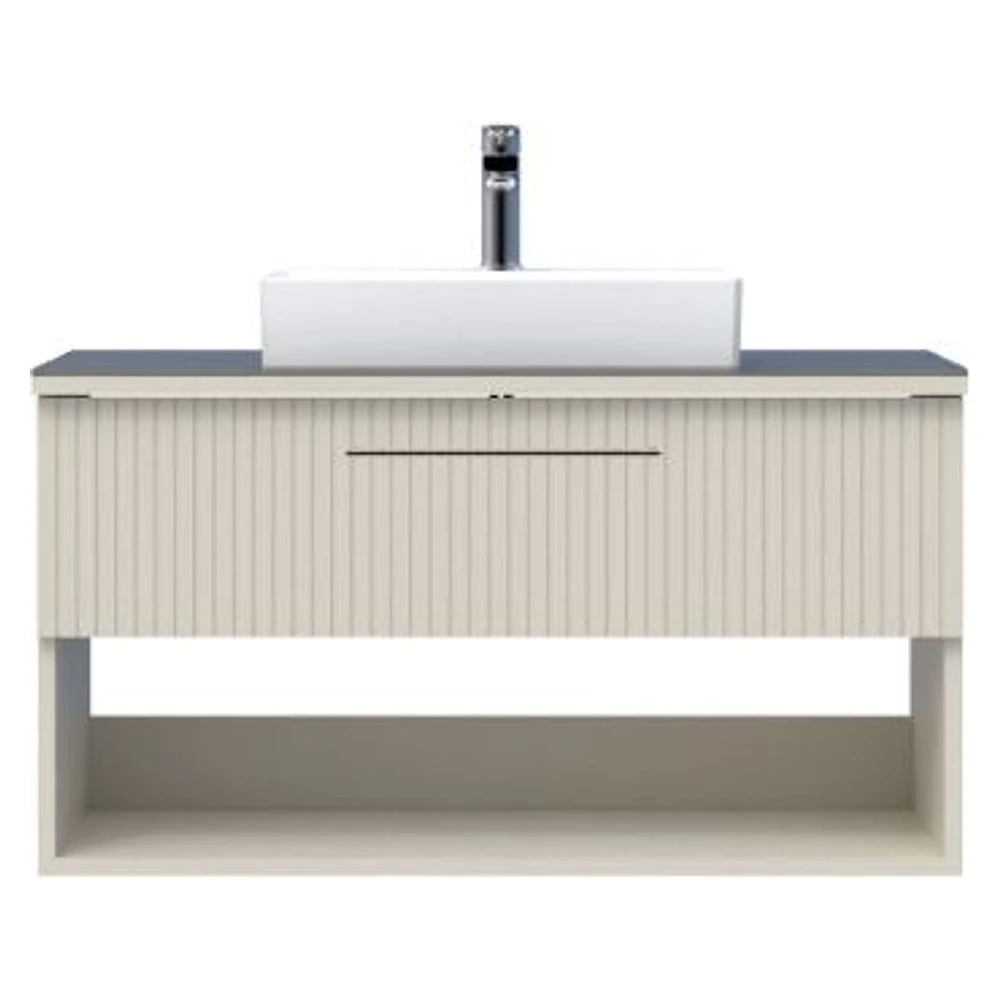 Creavit E10 100 Cm Dafne Çekmeceli Cam Tezgah Lavabo Dolabı