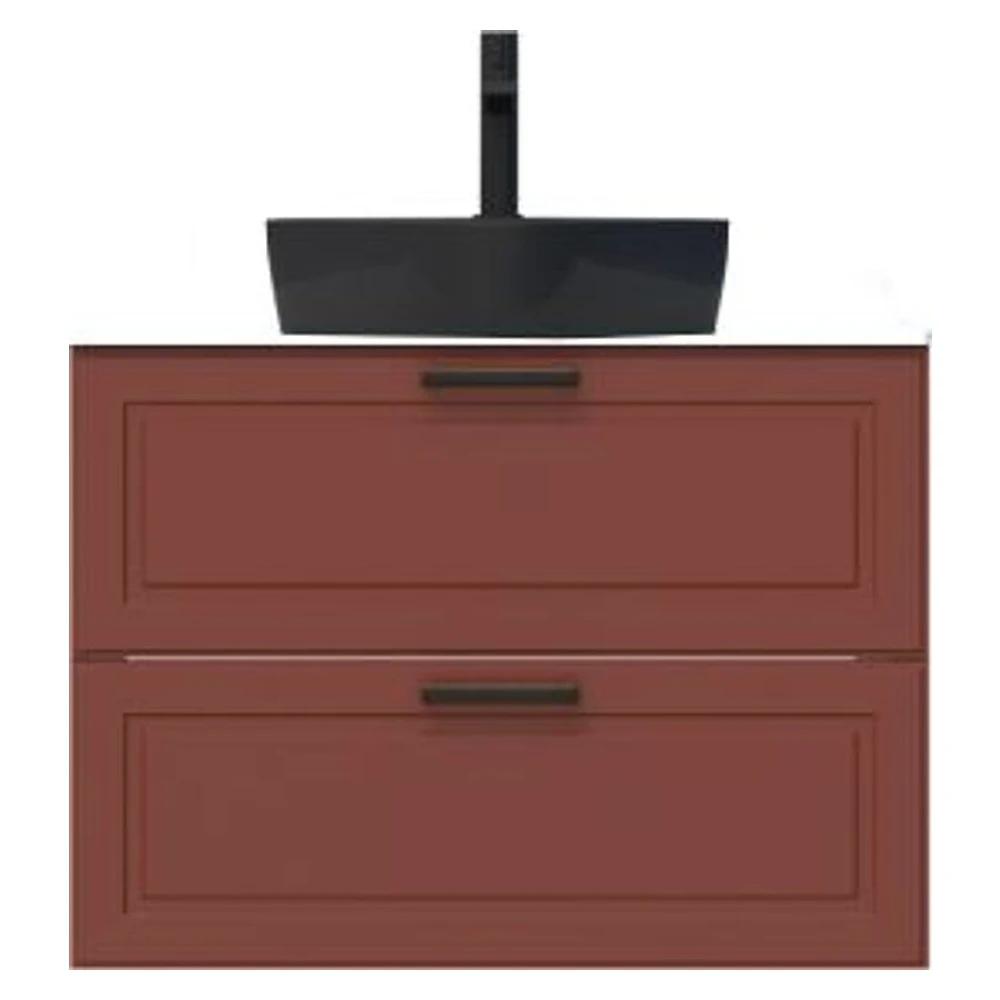 Creavit Perra 80 Cm Tarçın 2 Çekmeceli Lavabo Dolabı