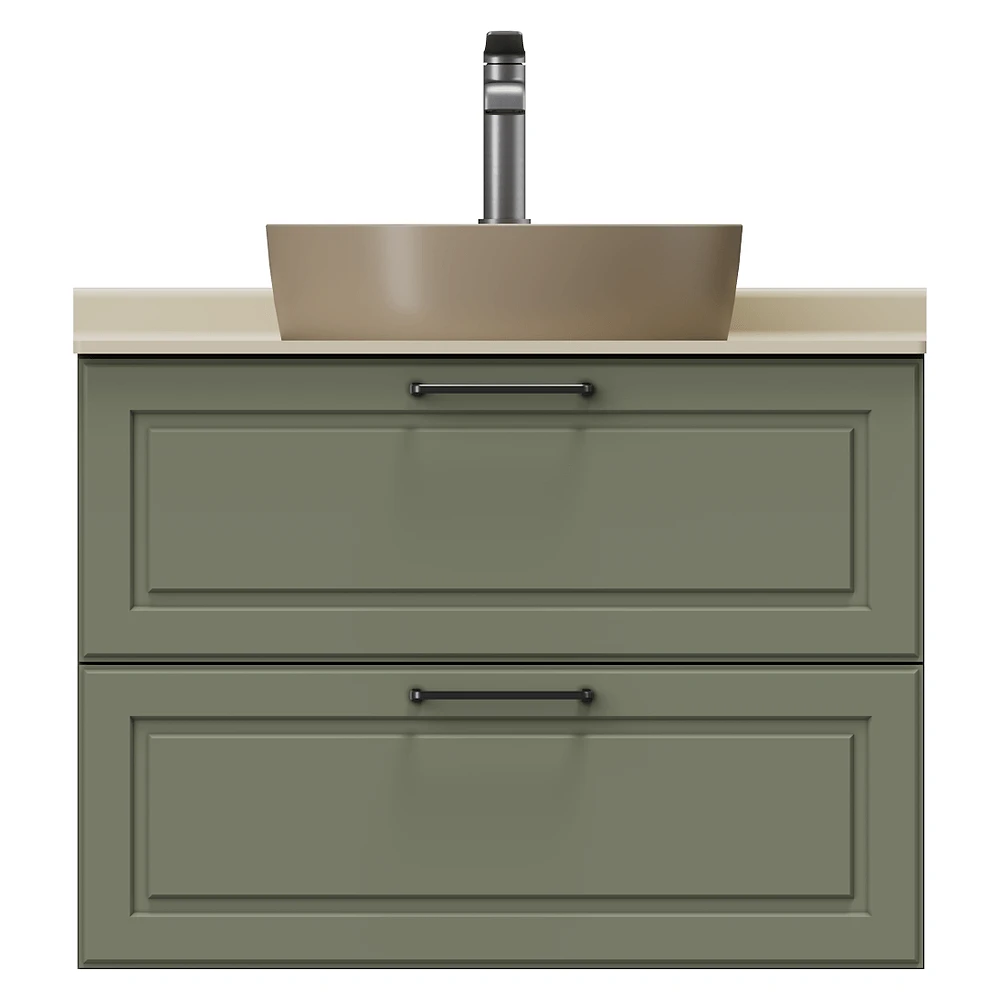 Creavit Perra 80 Cm Zeytuni 2 Çekmeceli Lavabo Dolabı
