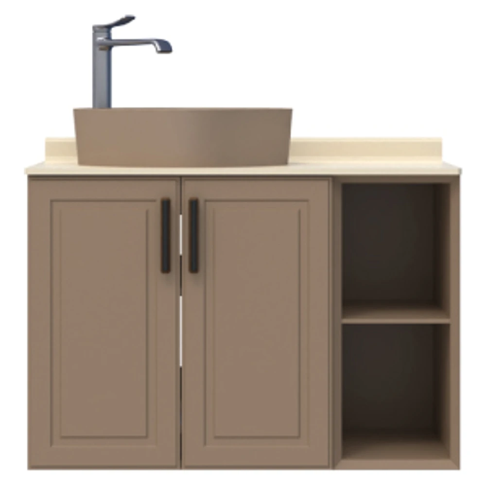 Creavit Perra 60+25 Cm Latte Kapaklı Lavabo Dolabı