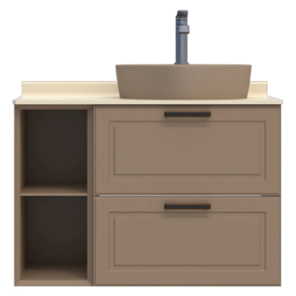 Creavit Perra 25+60 Cm Latte 2 Çekmeceli Lavabo Dolabı