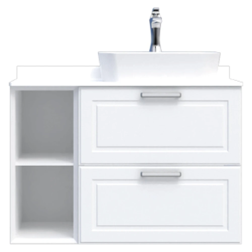 Creavit Perra 25+60 Cm Beyaz 2 Çekmeceli Lavabo Dolabı