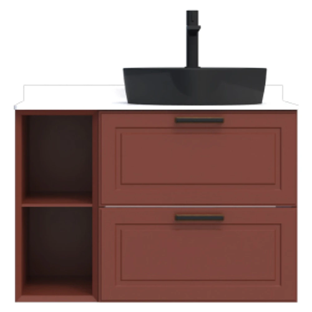 Creavit Perra 25+60 Cm Tarçın 2 Çekmeceli Lavabo Dolabı