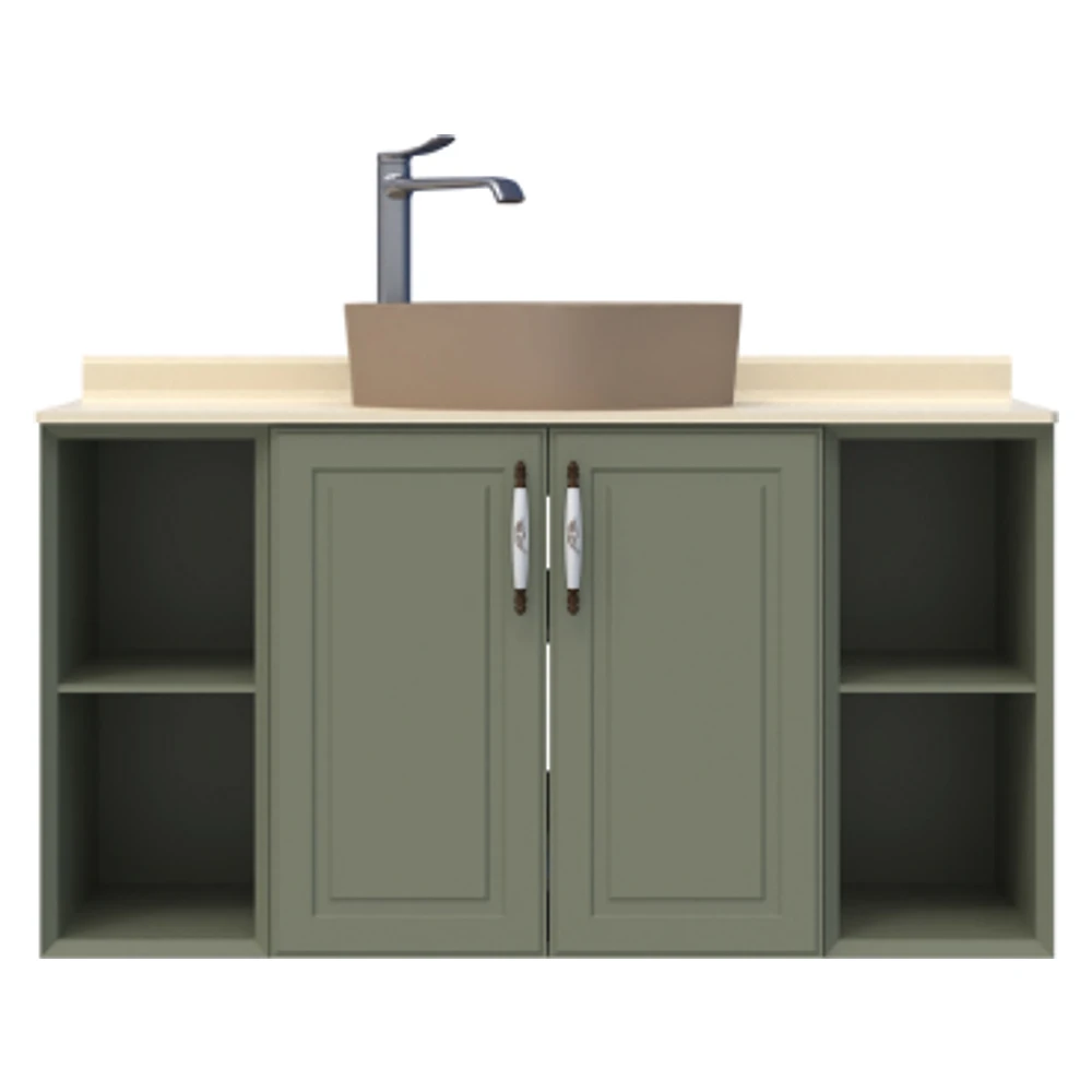 Creavit Perra 25+60+25 Cm Zeytuni Kapaklı Lavabo Dolabı