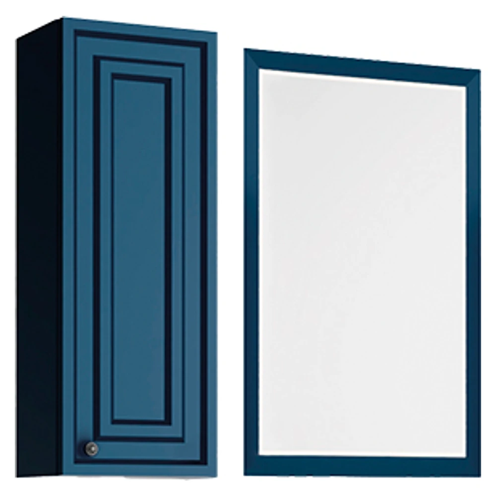 Creavit Kayra 30 Cm Mat Safir Mavi Ayna Yan Dolabı