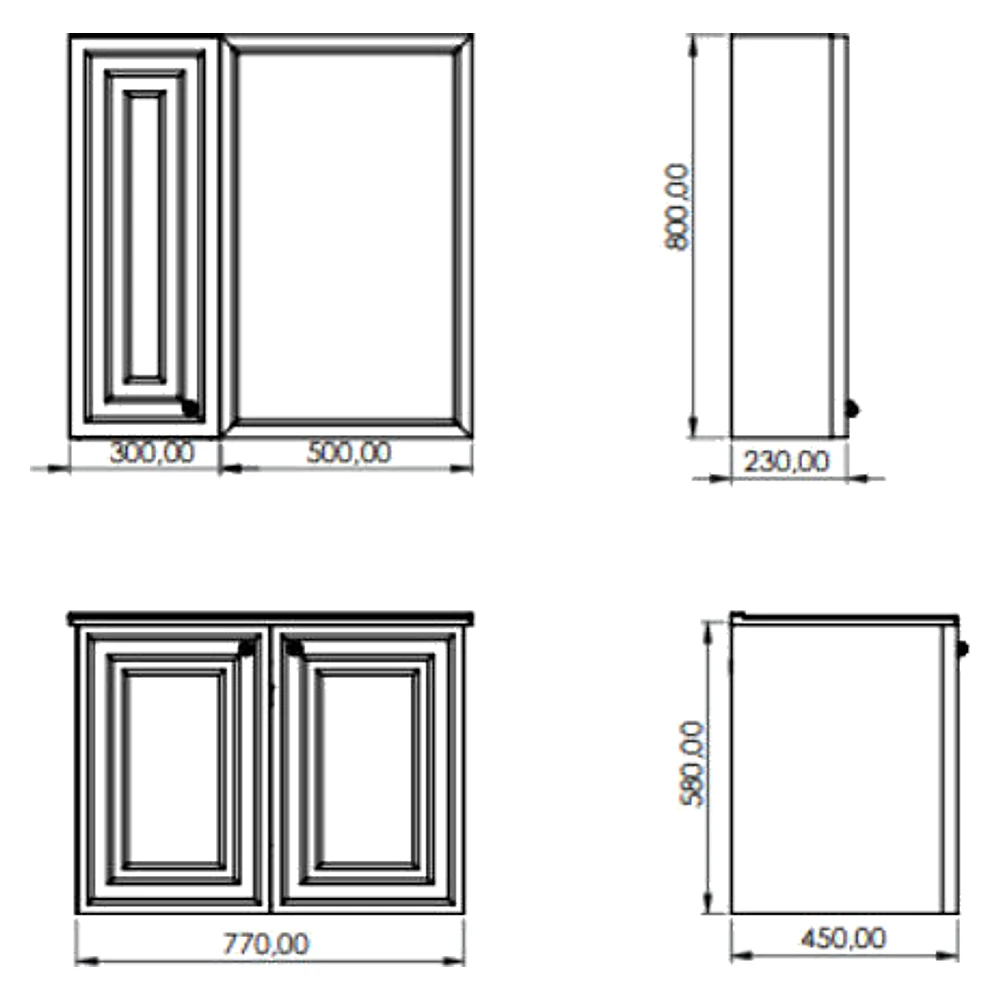Creavit Kayra 80 Cm Mat Beyaz Kapaklı Lavabo Dolabı 2