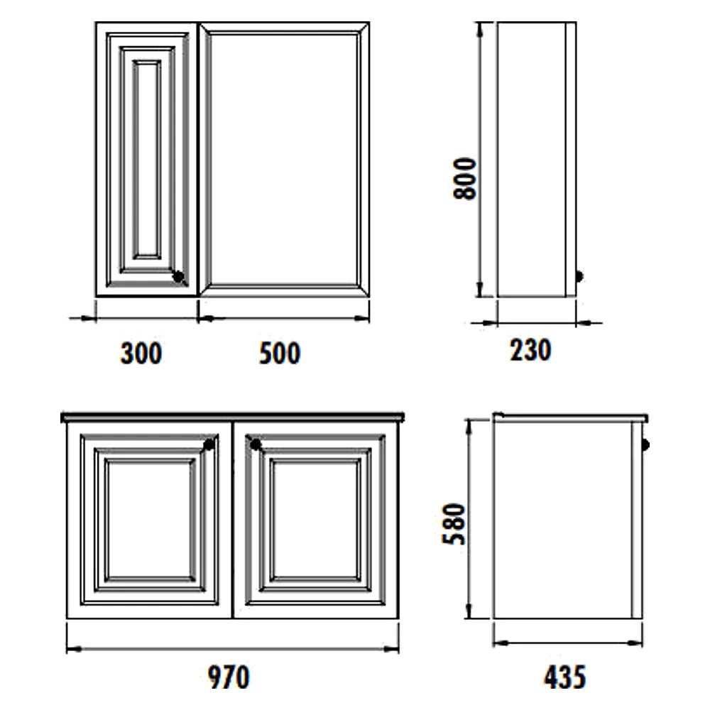 Creavit Kayra 100 Cm Mat Gri Kapaklı Lavabo Dolabı 2
