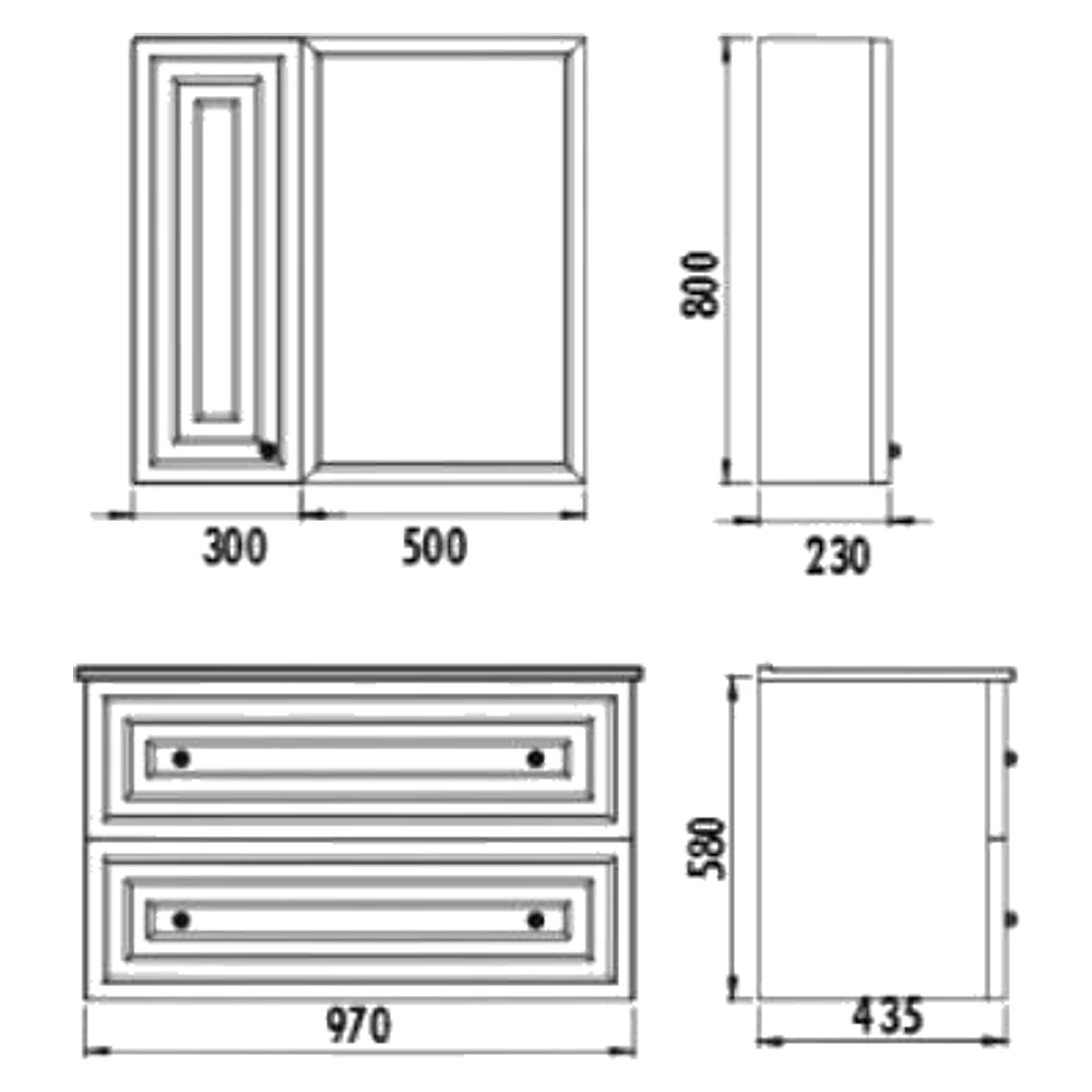 Creavit Kayra 100 Cm Mat Beyaz Çekmeceli Lavabo Dolabı 2