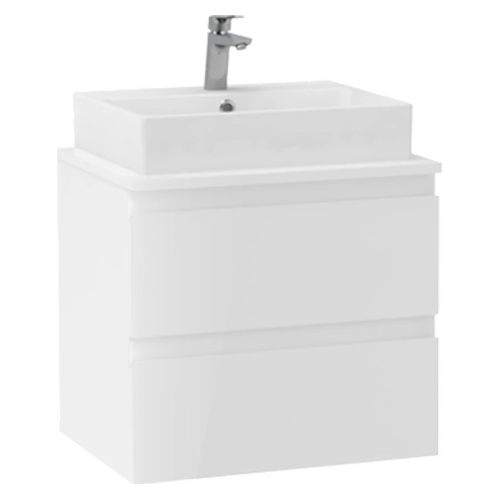 Creavit Alinda 60 Cm Parlak Beyaz Tablalı Lavabo Dolabı