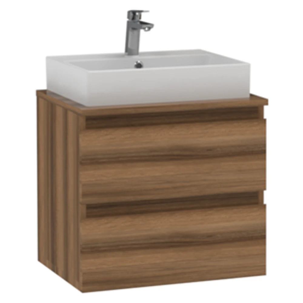 Creavit Alinda 60 Cm Açık Ceviz Tablalı Lavabo Dolabı