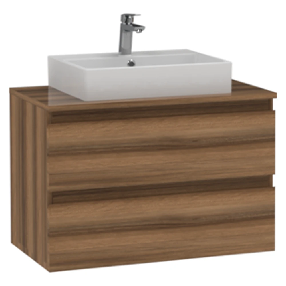 Creavit Alinda 80 Cm Açık Ceviz Tablalı Lavabo Dolabı