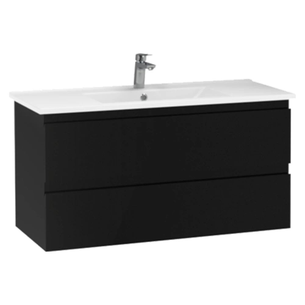 Creavit Alinda 100 Cm Parlak Siyah Lavabo Dolabı