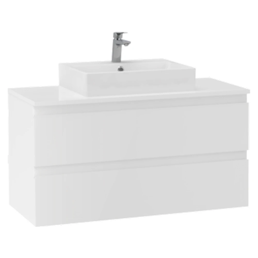 Creavit Alinda 100 Cm Parlak Beyaz Tablalı Lavabo Dolabı