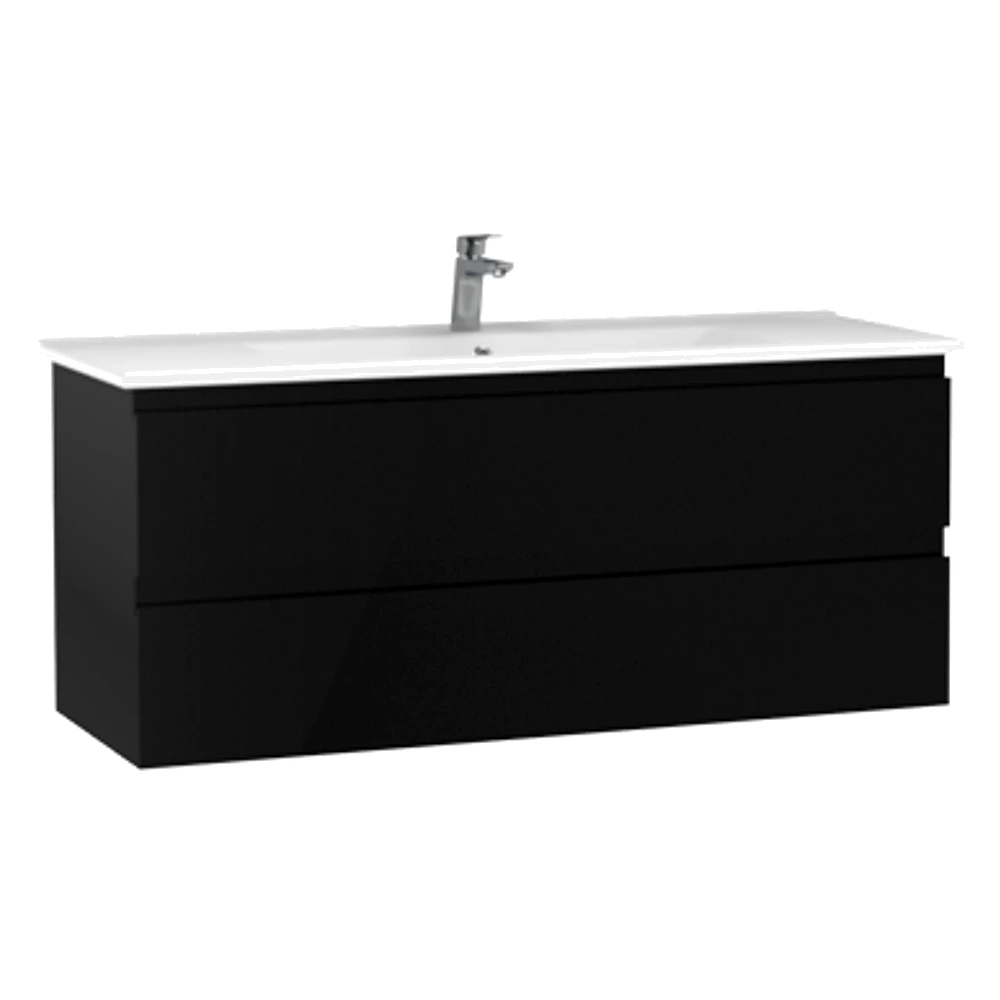 Creavit Alinda 120 Cm Parlak Siyah Lavabo Dolabı