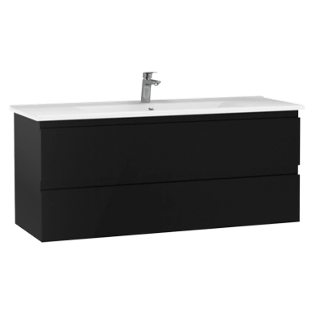 Creavit Alinda 120 Cm Parlak Siyah Lavabo Dolabı