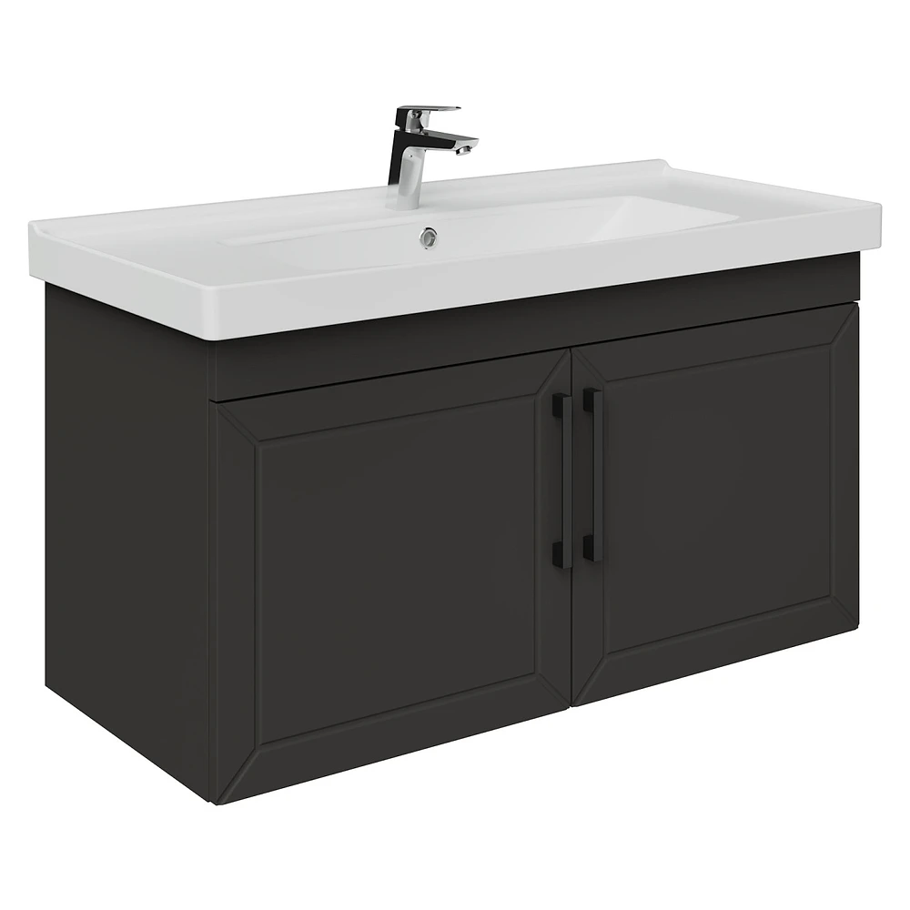 Creavit D20 100 Cm Antrasit Lake Kapaklı Lavabo Dolabı