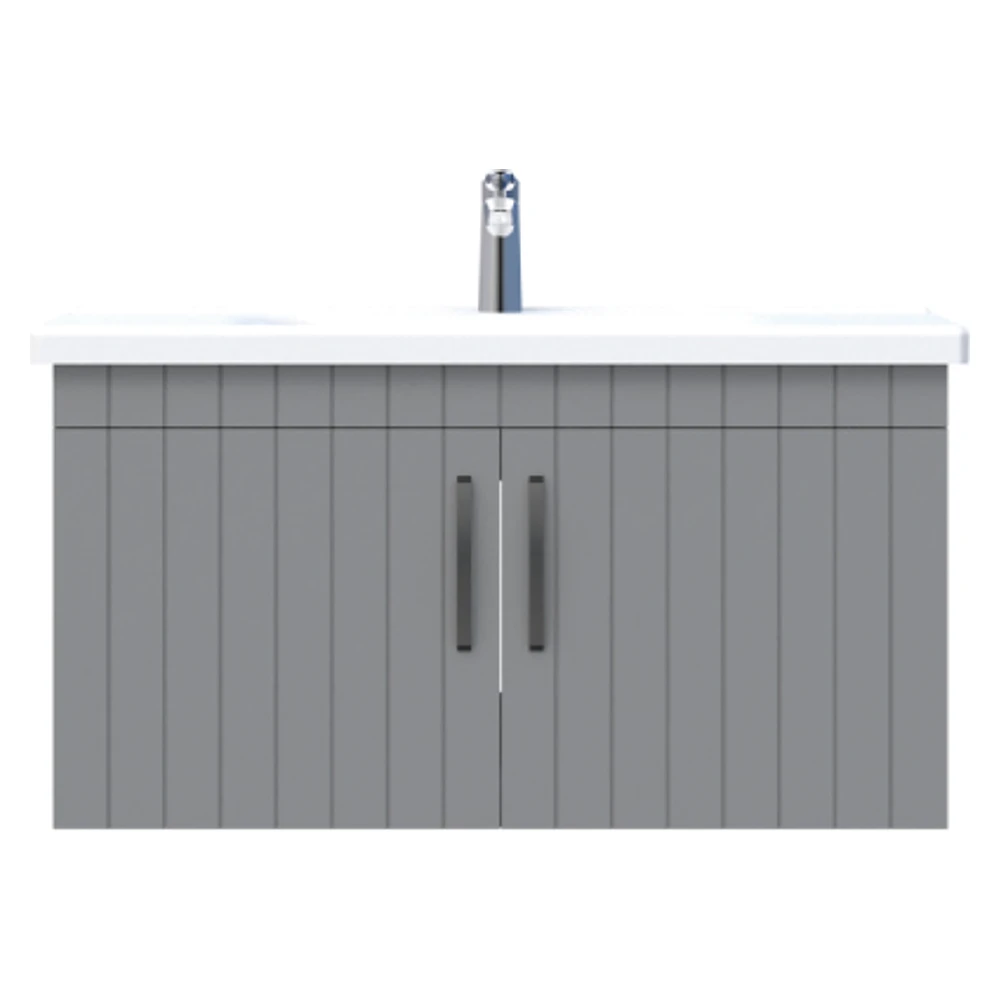 Creavit D20 100 Cm Gri Çizgili Lake Lavabo Dolabı