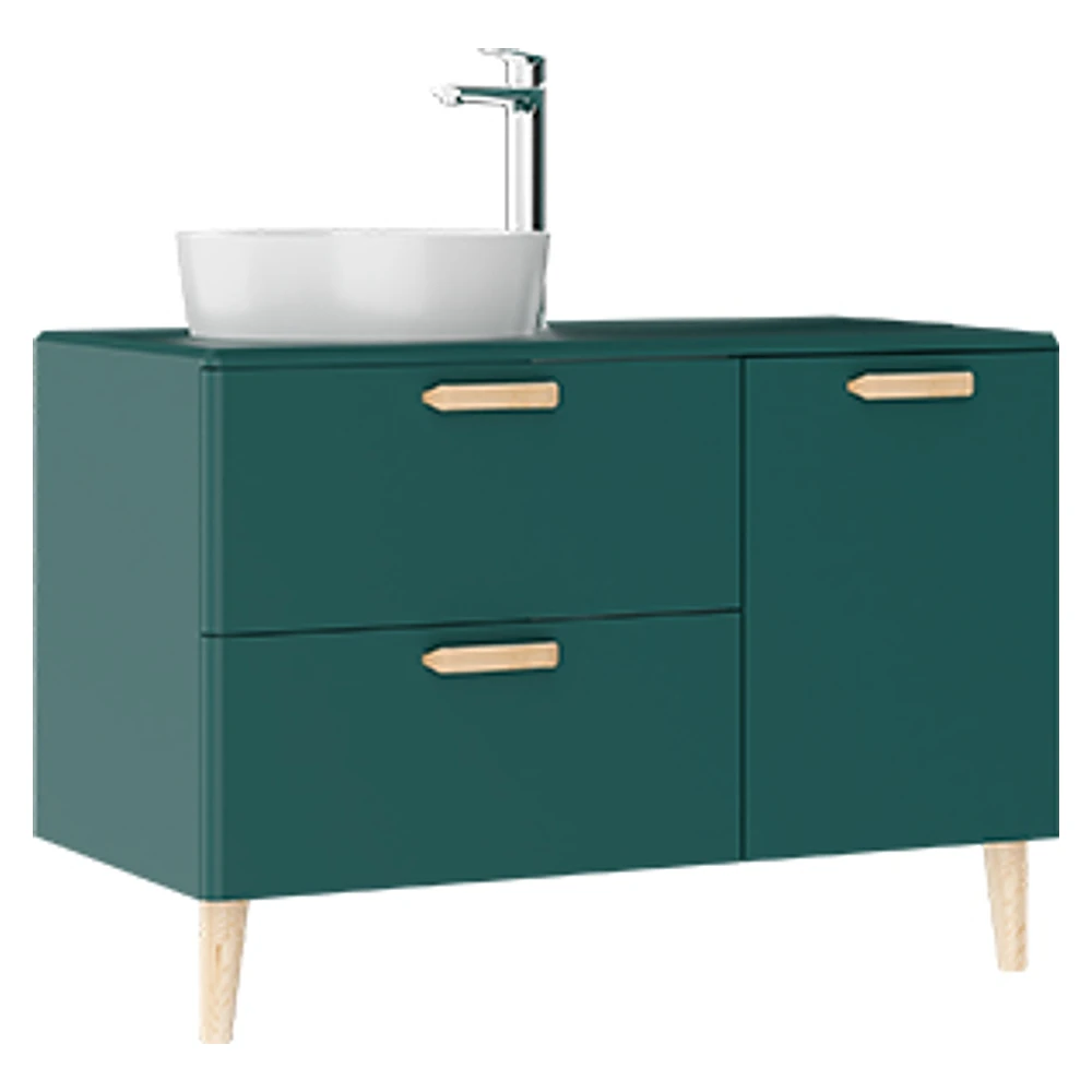 Creavit Patara 100 Cm Mat Yeşil Lavabo Dolabı