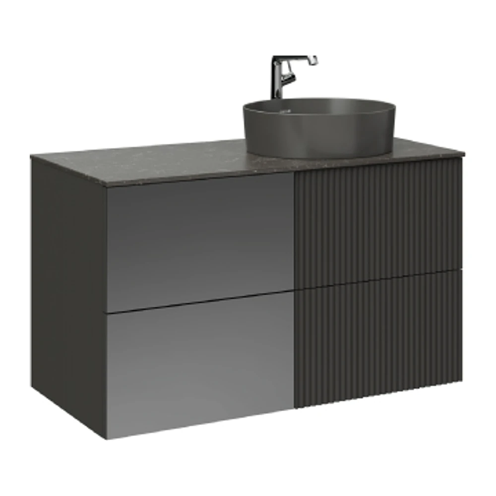 Creavit Duo 100 Cm Antrasit Lavabo Dolabı