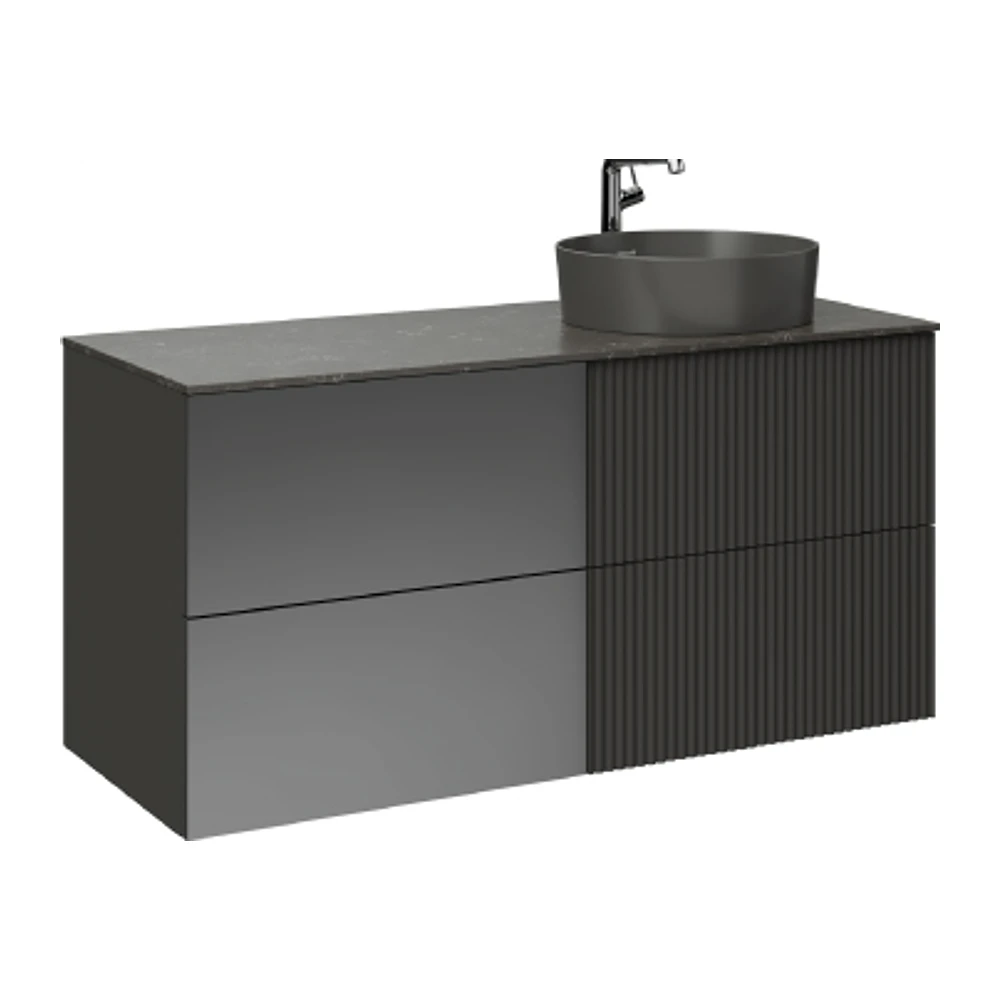 Creavit Duo 120 Cm Antrasit Lavabo Dolabı