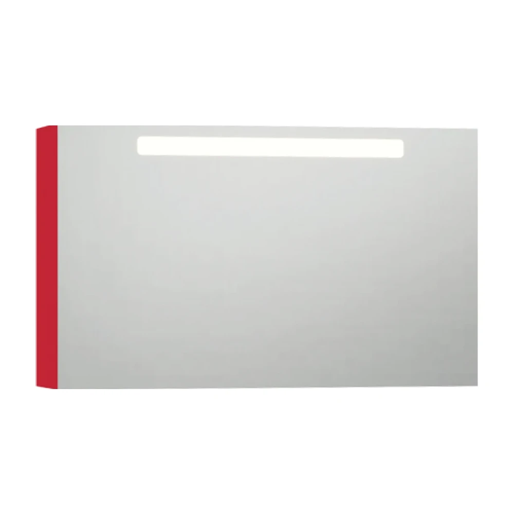 Creavit Recta 105 Cm Nar Çiçeği Kırmızı LED Aynalı Dolap