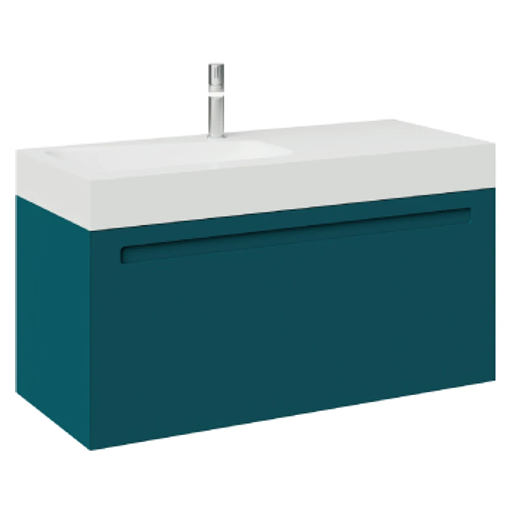 Creavit Recta 105 Cm Marin Mavi Lavabolu Dolap