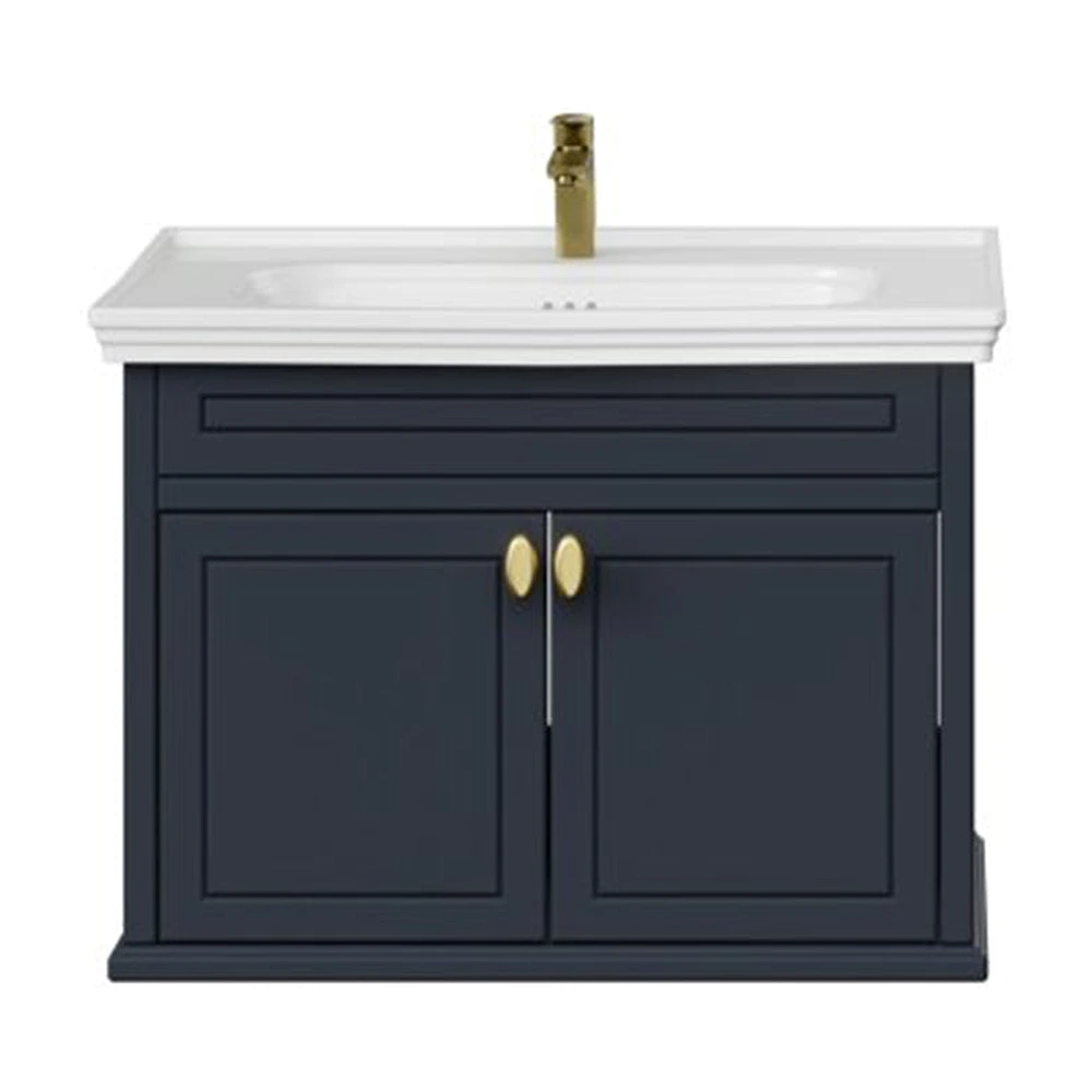 Creavit Antik 80 Cm Antrasit Kapaklı Lavabo Dolabı
