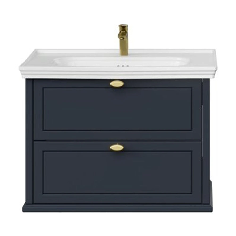 Creavit Antik 80 Cm Antrasit 2 Çekmeceli Lavabo Dolabı